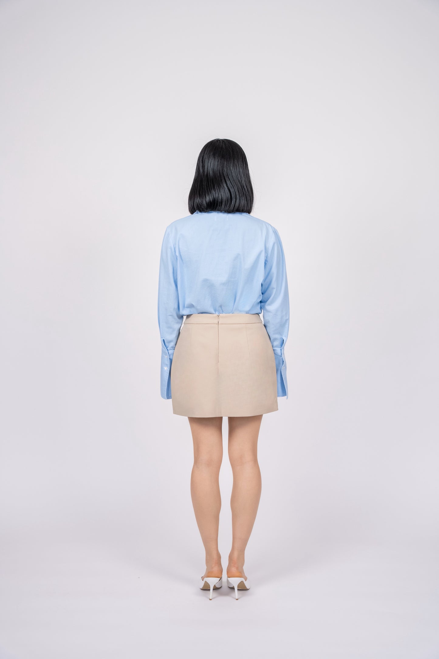 Mathilde Blue Shirt Bodysuit