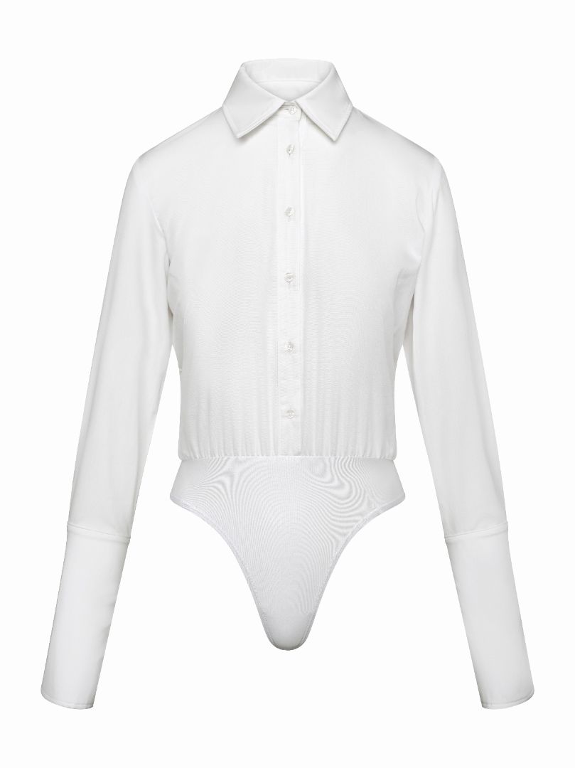 White Shirt Bodysuit, Ghost Mannequin Front